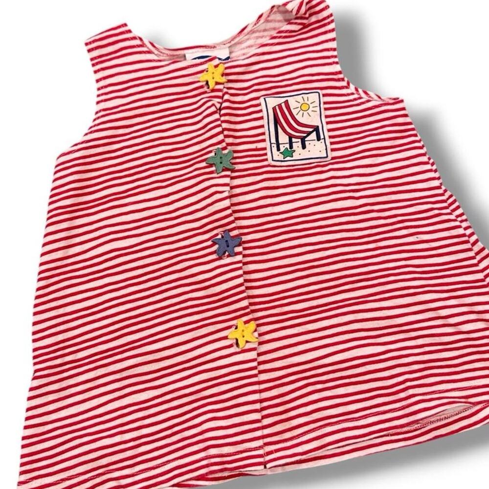 Red and white striped swing Top Beach Themed Girls 6